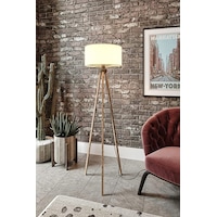 Modern Lambader Kumaş Abajur Ahşap Ayak Krem Kahve Ly509 Modern Lambader Kumaş Abajur Ahşap Ayak Krem Kahve Ly509