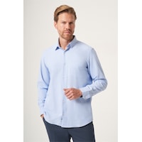 İmza Mavi Sert Yaka Oxford Comfort Fit Pamuklu Gömlek 1004265285 İmza Mavi Sert Yaka Oxford Comfort Fit Pamuklu Gömlek 1004265285