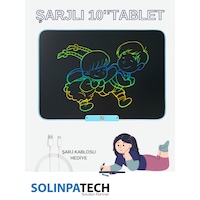 Solinpatech 10'' Şarj Edilebilir Dijital Yazı Çizim Tableti Mavi (Dijital Kalemli ve USB Kablolu) Solinpatech 10'' Şarj Edilebilir Dijital Yazı Çizim Tableti Mavi (Dijital Kalemli ve USB Kablolu)