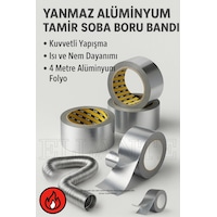 Yanmaz Aliminyum Tamir Soba Boru Bandı 4 Metre Aliminyum Folyo