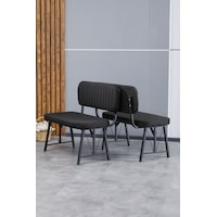 Hayat Serisi Mutfak, Yemek, Bahçe, Kafe, Modern Bench, Puf, 1 Adet - Siyah Siyah Hayat Serisi Mutfak, Yemek, Bahçe, Kafe, Modern Bench, Puf, 1 Adet - Siyah Siyah