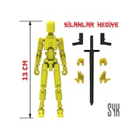 Robot 13 Dummy Sarı Sarı Tüm Eklemleri Hareketli Aksiyon Figürü Oyuncak Robot 13 Dummy Sarı Sarı Tüm Eklemleri Hareketli Aksiyon Figürü Oyuncak