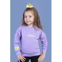 Toontoy Kız Çocuk Baskılı Sweatshirt Lila Toontoy Kız Çocuk Baskılı Sweatshirt Lila