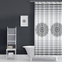 Evdy Banyo Duş Perdesi Çift Kanat 2x100x200 Çok Renkli Evdy Banyo Duş Perdesi Çift Kanat 2x100x200 Çok Renkli