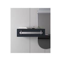 Işık 70cm Duvara Monte Kapaklı Raflı Modern Dresuar Antrasit-gümüş Antrasit-gümüş