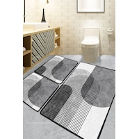 Lenia Gri 3'lü Set Banyo Paspası Djt Renkli Lenia Gri 3'lü Set Banyo Paspası Djt Renkli