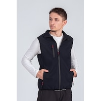 Vatan Tekstil Softshell Dik Yaka Erkek Yelek Lacivert