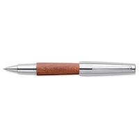 Faber-Castell E Motion Roller Kalem Kahverengi,Krom KaplamaAhşap Gövde, Yaylı Klipsli,Hediye Kutulu Yazım Kalemi