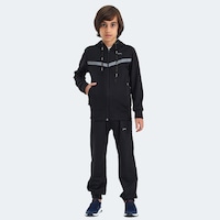 Slazenger NOON Çocuk Fermuarlı Kapüşonlu Cepli Siyah / Siyah Eşofman Takımı Slazenger NOON Çocuk Fermuarlı Kapüşonlu Cepli Siyah / Siyah Eşofman Takımı
