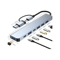 Maxgo 3011 7 In 1 Usb/type-c To Usb A Usb C-usb 2.0/3.0 Çevirici Adaptör 7 Port Çoklayıcı Usb Hub Maxgo 3011 7 In 1 Usb/type-c To Usb A Usb C-usb 2.0/3.0 Çevirici Adaptör 7 Port Çoklayıcı Usb Hub