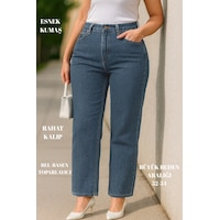 Cedy Denim Cedy Denım - Kadın Büyük Benden Boru Paça Yüksek Bel Regular Fit Likralı Pantolon C626 Mavi Cedy Denim Cedy Denım - Kadın Büyük Benden Boru Paça Yüksek Bel Regular Fit Likralı Pantolon C626 Mavi