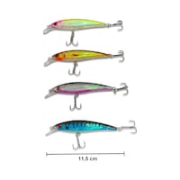 Exent, 4 Adet 13 Gr. 11,5 Cm 6 Kancalı Suni Balık Yemi, Rapala-gerçek Görünümlü Suni Yem Exent, 4 Adet 13 Gr. 11,5 Cm 6 Kancalı Suni Balık Yemi, Rapala-gerçek Görünümlü Suni Yem