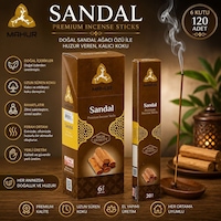Mahur Sandal Tütsü 120 Adet 6 Kutu X 20 Çubuk, Sandal Ağacı Kokulu Premium Çubuk Tütsü, Ev Ofis Yoga Ve Meditasyon İçi Mahur Sandal Tütsü 120 Adet 6 Kutu X 20 Çubuk, Sandal Ağacı Kokulu Premium Çubuk Tütsü, Ev Ofis Yoga Ve Meditasyon İçi