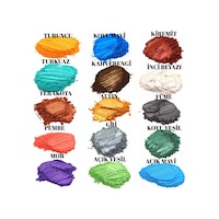 Epoksi Reçine Metalik Sedefli Pigment Toz Boya Seti 15 Renk 150 G Set Epoksi Reçine Metalik Sedefli Pigment Toz Boya Seti 15 Renk 150 G Set