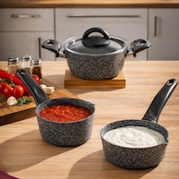 Porsima 4399 4 Parça Kaçerola Sosluk Sütlük Mini Granit Tencere Sahan Seti Gri 14cm Gri Porsima 4399 4 Parça Kaçerola Sosluk Sütlük Mini Granit Tencere Sahan Seti Gri 14cm Gri