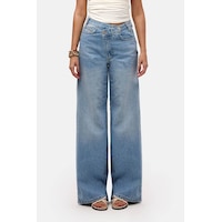 it's basic Kadın Kot Rengi 2s6-3 Palazzo Baggy Fit Kemer Detaylı Tasarım Denim Jean Mavi it's basic Kadın Kot Rengi 2s6-3 Palazzo Baggy Fit Kemer Detaylı Tasarım Denim Jean Mavi
