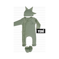 Tinylamb Cute Dino 3 Parça Yenidoğan Mini Hastane Çıkış Seti Haki Tinylamb Cute Dino 3 Parça Yenidoğan Mini Hastane Çıkış Seti Haki