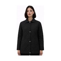 Kadın Desenli Çıtçıtlı Çift Cepli Oversize Kapitone Ceket-391 Siyah Kadın Desenli Çıtçıtlı Çift Cepli Oversize Kapitone Ceket-391 Siyah