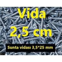 Vida 2.5 CM (100 Adet)- Ağaç - Ahşap - Sunta Vidası 3.5X25 MM Ar.10 N11.35230 Vida 2.5 CM (100 Adet)- Ağaç - Ahşap - Sunta Vidası 3.5X25 MM Ar.10 N11.35230