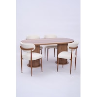 Bohem Polo Lak Panel Yemek Masa Sandalye Takımı 90x170 Ceviz Bohem Polo Lak Panel Yemek Masa Sandalye Takımı 90x170 Ceviz