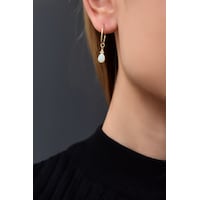 925 Ayar Gümüş Gold Kaplama Beyaz Opal Taşlı Damla Küpe UVPTS300046-2 925 Ayar Gümüş Gold Kaplama Beyaz Opal Taşlı Damla Küpe UVPTS300046-2