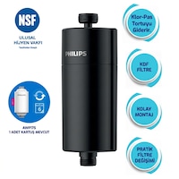 Philips Duş Filtresi Cilt Ve Saç Dostu Awp1775bk Siyah Philips Duş Filtresi Cilt Ve Saç Dostu Awp1775bk Siyah