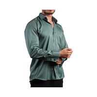 Dicotto Haki Yeşil Büyük Beden Rahat Kesim Micro Kumaş Kol Düğmeli Regular Fit Erkek Gömlek - 190-19 001 Dicotto Haki Yeşil Büyük Beden Rahat Kesim Micro Kumaş Kol Düğmeli Regular Fit Erkek Gömlek - 190-19 001