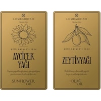 Lombardino 2 Adet Zeytinyağı Ve Ayçicek Yağı Etiketi Sticker Seti 11x6,6 Cm Gold Lombardino 2 Adet Zeytinyağı Ve Ayçicek Yağı Etiketi Sticker Seti 11x6,6 Cm Gold