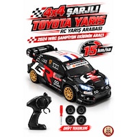 Oyuncak Uzaktan Kumandalı Toyota Gr Yaris 4x4 Drift Ralli Arabası 15 Km Hız Şarjlı Led Işıklı 7.4v 500 Mah Yedek Drift Tekerli Rc Araba Siyah Oyuncak Uzaktan Kumandalı Toyota Gr Yaris 4x4 Drift Ralli Arabası 15 Km Hız Şarjlı Led Işıklı 7.4v 500 Mah Yedek Drift Tekerli Rc Araba Siyah
