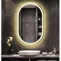 Nuun Dekor 90x60 Dokunmatik Gün Işığı Ledli Oval Ayna Dimmer Şeffaf Nuun Dekor 90x60 Dokunmatik Gün Işığı Ledli Oval Ayna Dimmer Şeffaf