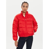 Levi's Oversize Kısa Şişme Kadın Mont - Günlük Minimalist Kırmızı Levi's Oversize Kısa Şişme Kadın Mont - Günlük Minimalist Kırmızı