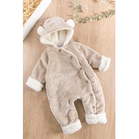 Baby Ayıcık Figürlü Welsoft Peluş Astronot Kız/Erkek Bebek Tulum Bej Baby Ayıcık Figürlü Welsoft Peluş Astronot Kız/Erkek Bebek Tulum Bej