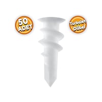Turbolet Alçıpan Dübel Matkap Uçlu Dübel Plastik (50 ADET) Turbolet Alçıpan Dübel Matkap Uçlu Dübel Plastik (50 ADET)