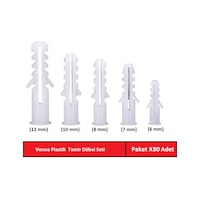 Venoa Db80 Plastik Dübel Karma Seti Paket 80 Adet Venoa Db80 Plastik Dübel Karma Seti Paket 80 Adet