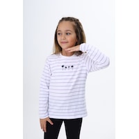 Toontoy Kids Toontoy Kız Çocuk Çizgili Tişört Açık Lila Toontoy Kids Toontoy Kız Çocuk Çizgili Tişört Açık Lila