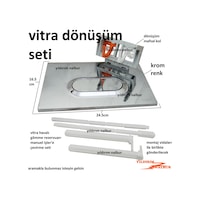VitrA Gömme Rezervuar Dönüşüm Seti Buton ve Mafsal Takım Set Manu VitrA Gömme Rezervuar Dönüşüm Seti Buton ve Mafsal Takım Set Manu