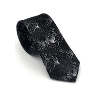 Gaffy Beyaz Desenli Siyah Dokuma Kumaş Mendilli Slim Fit Kravat // Sdk-2613-1 Siyah Gaffy Beyaz Desenli Siyah Dokuma Kumaş Mendilli Slim Fit Kravat // Sdk-2613-1 Siyah