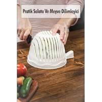 Pratik Salata Ve Meyve Dilimleyici & Pratik Süzgeç Çok Renkli Pratik Salata Ve Meyve Dilimleyici & Pratik Süzgeç Çok Renkli