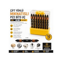10 Adet Çift Yönlü Mıknatıslı Pz2 Bits Uç 65 Mm Profesyonel Tornavida Ve Matkap Ucu Seti 10 Adet Çift Yönlü Mıknatıslı Pz2 Bits Uç 65 Mm Profesyonel Tornavida Ve Matkap Ucu Seti