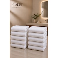 10 Adet Beyaz 50x85 Cm 200 Gram Bukle - Armür Otel El-yüz Havlusu Beyaz 10 Adet Beyaz 50x85 Cm 200 Gram Bukle - Armür Otel El-yüz Havlusu Beyaz