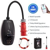 Evwallbox 22kw V3 Türkçe Mobil Uygulama 5 Yıl Garanti, 5 Metre Tip2 Araç Şarj Kablosu, Taşıma Çantası Ve 220v Dönüştürücü Adaptör Dahil 22 Kw Evwallbox 22kw V3 Türkçe Mobil Uygulama 5 Yıl Garanti, 5 Metre Tip2 Araç Şarj Kablosu, Taşıma Çantası Ve 220v Dönüştürücü Adaptör Dahil 22 Kw