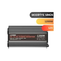 Lexron 1200w 12v 1200 Watt Modifiye Sinüs İnverter Lexron 1200w 12v 1200 Watt Modifiye Sinüs İnverter
