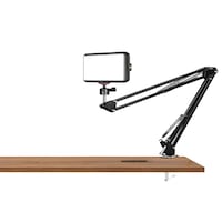 Smayling Masaüstü Led Panel Işık Ayarlanabilir Metal Kol 70 Cm , 3 Renk Modu, Kademesiz Dimmer, Video Konferans Yayın Çalışma Aydınlatma Lambası