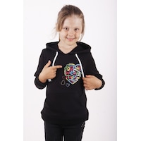 Toontoy Kız Çocuk Stronger Baskılı Sweatshirt Siyah Toontoy Kız Çocuk Stronger Baskılı Sweatshirt Siyah