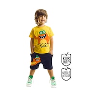 Denokids Lake Monster Erkek Çocuk T-shirt Şort Takım Denokids Lake Monster Erkek Çocuk T-shirt Şort Takım