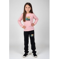 Fyk Kids Kız Çocuk Baskılı Bel Detayı Lastikli Alt-üst Pijama Takımı Pembe Fyk Kids Kız Çocuk Baskılı Bel Detayı Lastikli Alt-üst Pijama Takımı Pembe