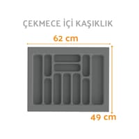 Çekmece İçi Kaşıklık Ve Kepçelik Düzenleyici Gri 62x49 Cm 55x40 Cm Kadar Kesilebilir Grı Çekmece İçi Kaşıklık Ve Kepçelik Düzenleyici Gri 62x49 Cm 55x40 Cm Kadar Kesilebilir Grı