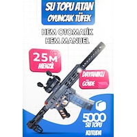 Mk6 Su Topu Atan Oyuncak Tüfek Gel Blaster 71 Cm Büyük Boy Hem Otomatik Hem Manuel Gri Mk6 Su Topu Atan Oyuncak Tüfek Gel Blaster 71 Cm Büyük Boy Hem Otomatik Hem Manuel Gri