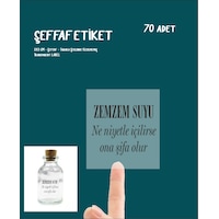 Zemzem Hediye Şişe Etiketi Şeffaf Sticker 70 Adet Tabaka Şeklinde Şeffaf Zemzem Hediye Şişe Etiketi Şeffaf Sticker 70 Adet Tabaka Şeklinde Şeffaf