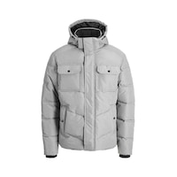 Jack & Jones Jack Jones Ön Cepli Kapüşonu Çıkabilir Erkek Mont 12279687 Gri